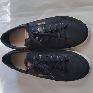 Ecco Mens Soft 7 Nubuck Black Leather Sneakers Size 8